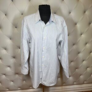 Ben Sherman Classic Blue Striped Men's Shirt Size L